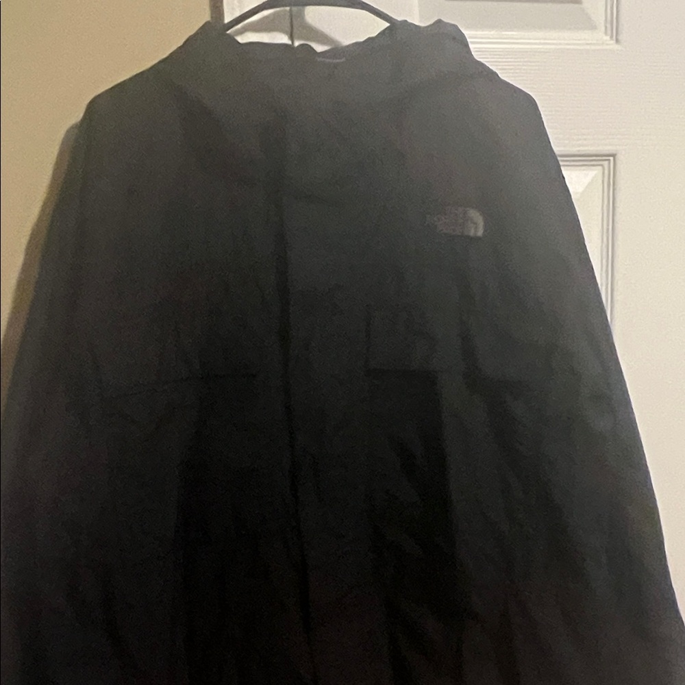 The North Face Black Hooded Rain Jacket